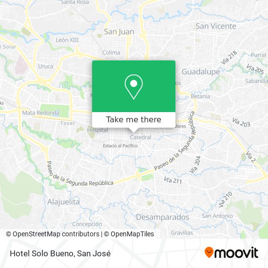 Hotel Solo Bueno map