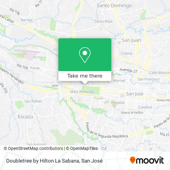 Doubletree by Hilton La Sabana map