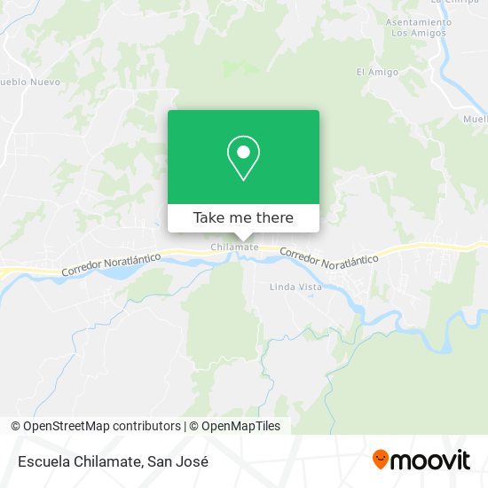 Mapa de Escuela Chilamate
