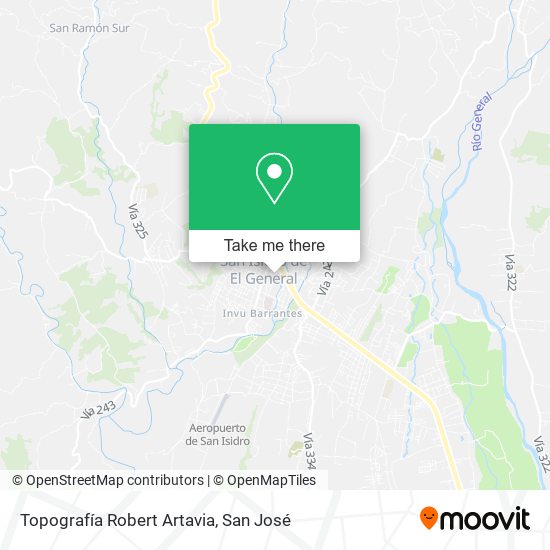 Topografía Robert Artavia map