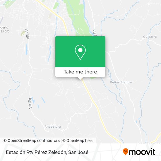 Mapa de Estación Rtv Pérez Zeledón