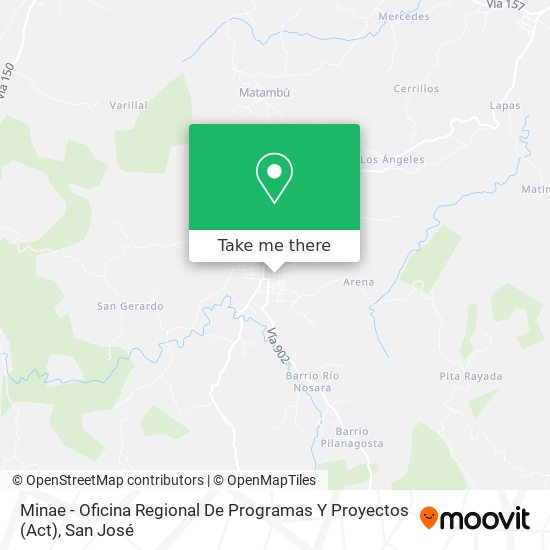 Minae - Oficina Regional De Programas Y Proyectos (Act) map