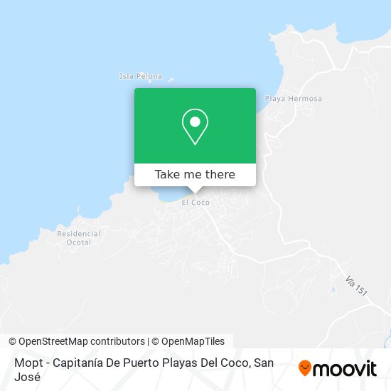 Mopt - Capitanía De Puerto Playas Del Coco map