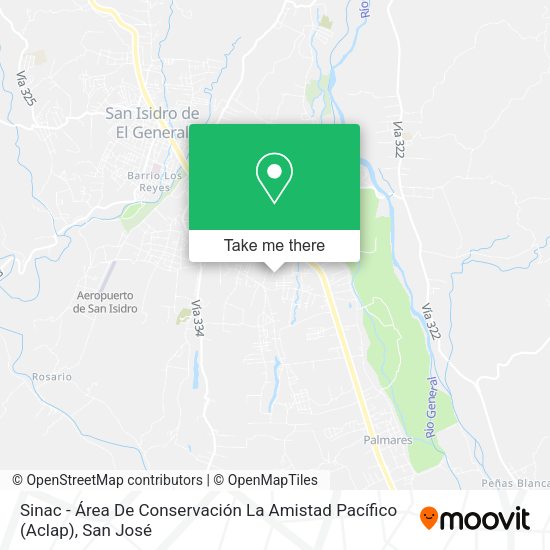 Sinac - Área De Conservación La Amistad Pacífico (Aclap) map