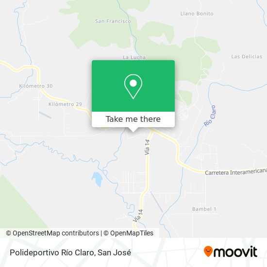 Mapa de Polideportivo Río Claro