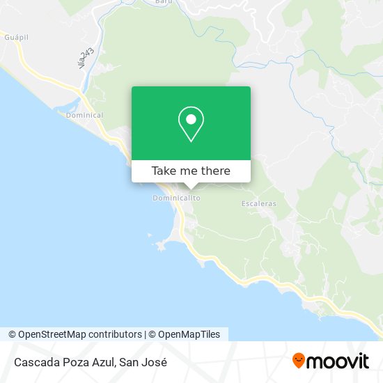 Mapa de Cascada Poza Azul