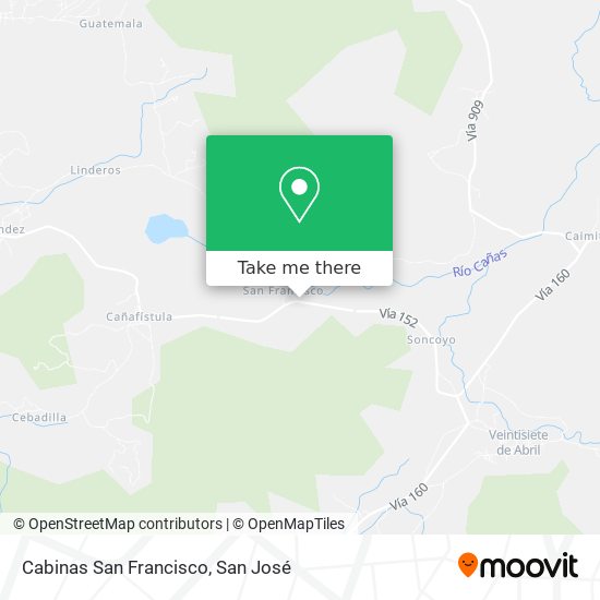 Cabinas San Francisco map