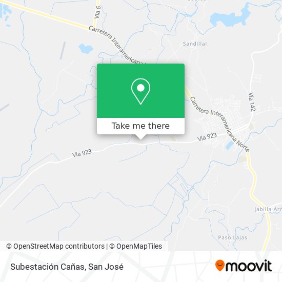 Subestación Cañas map