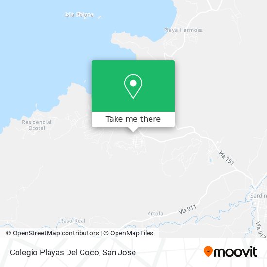 Colegio Playas Del Coco map