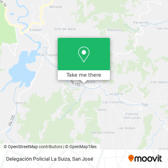Mapa de Delegación Policial La Suiza