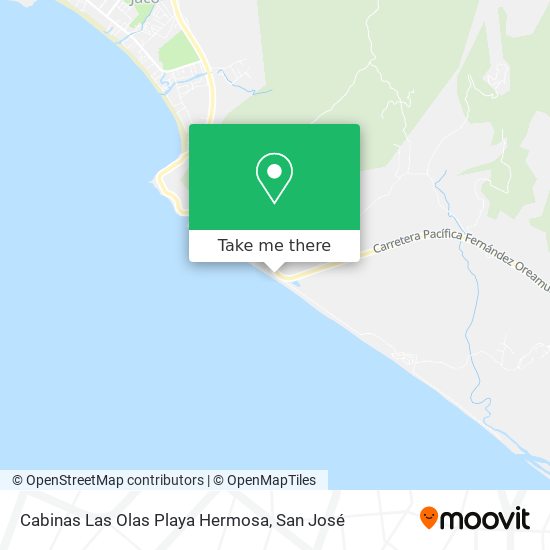 Mapa de Cabinas Las Olas Playa Hermosa