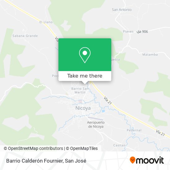 Mapa de Barrio Calderón Fournier