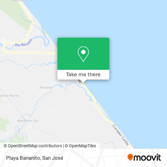 Mapa de Playa Bananito
