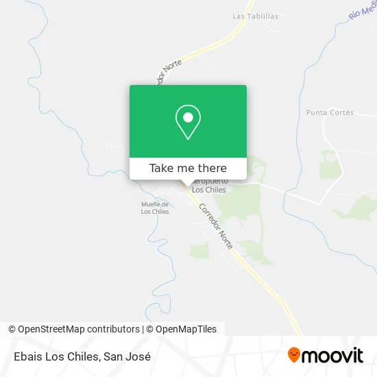 Ebais Los Chiles map