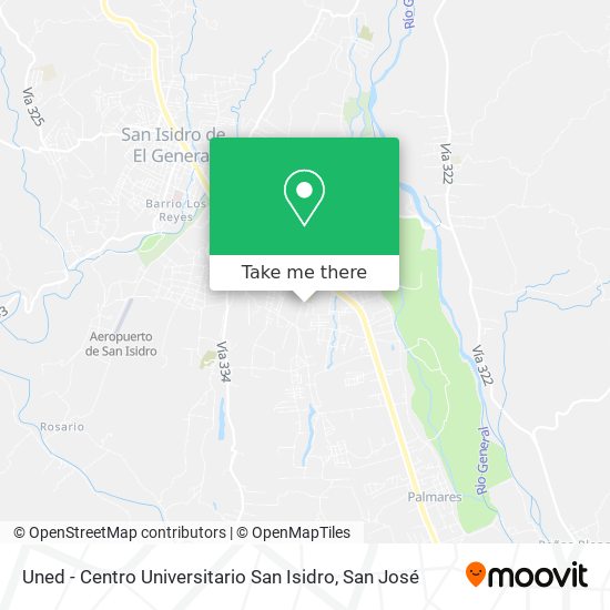 Uned - Centro Universitario San Isidro map
