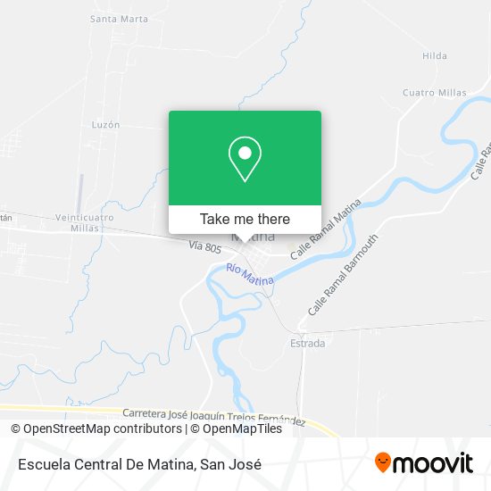 Mapa de Escuela Central De Matina