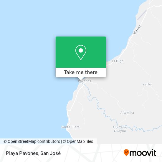 Mapa de Playa Pavones