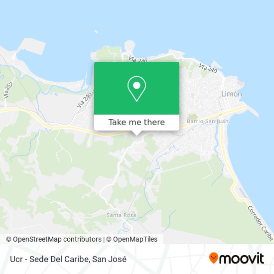 Mapa de Ucr - Sede Del Caribe