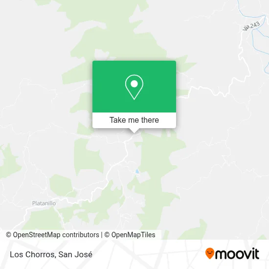 Los Chorros map