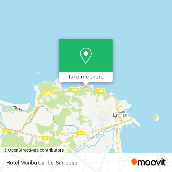 Mapa de Hotel Maribu Caribe