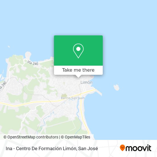 Ina - Centro De Formación Limón map