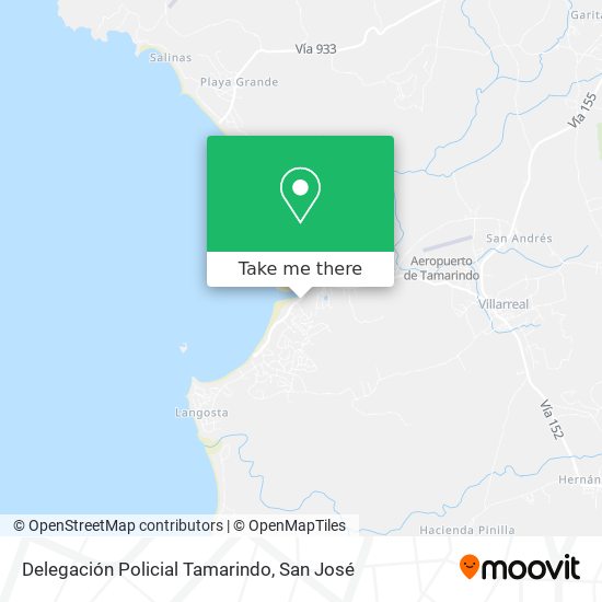 Mapa de Delegación Policial Tamarindo