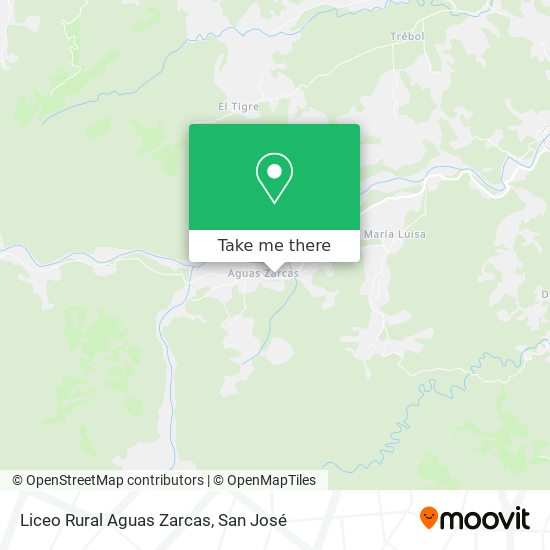 Mapa de Liceo Rural Aguas Zarcas