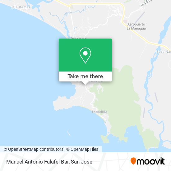 Manuel Antonio Falafel Bar map