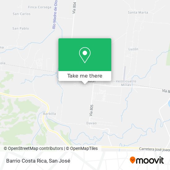 Mapa de Barrio Costa Rica