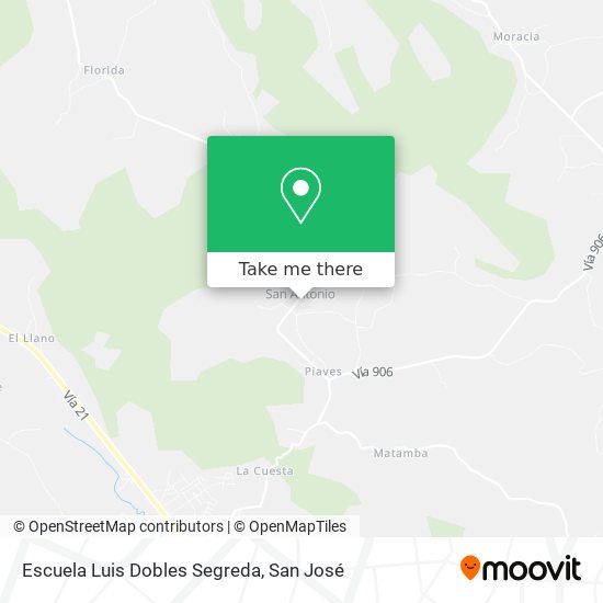 Escuela Luis Dobles Segreda map