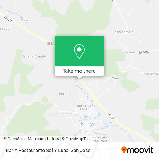 Mapa de Bar Y Restaurante Sol Y Luna