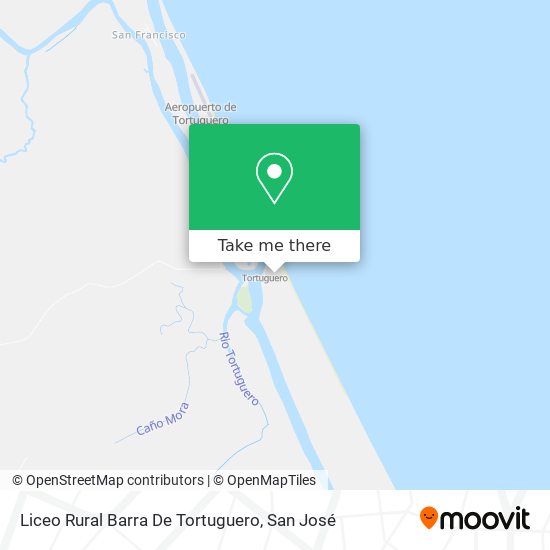 Liceo Rural Barra De Tortuguero map