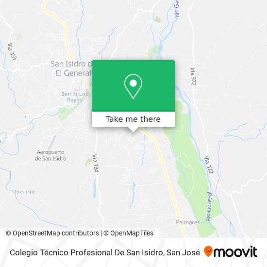 Mapa de Colegio Técnico Profesional De San Isidro