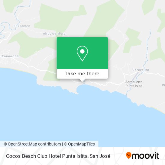 Mapa de Cocos Beach Club Hotel Punta Islita