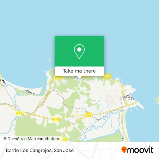 Mapa de Barrio Los Cangrejos