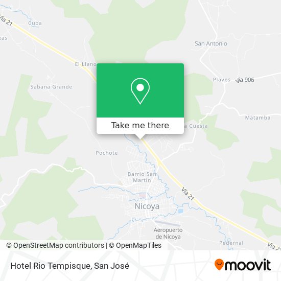 Mapa de Hotel Rio Tempisque