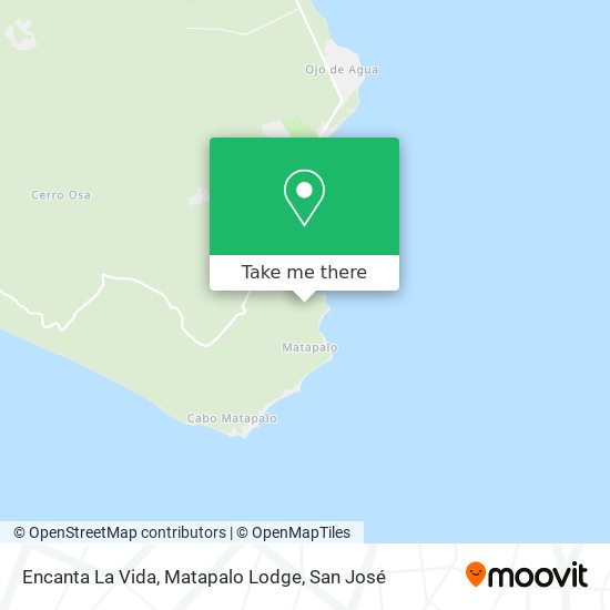 Mapa de Encanta La Vida, Matapalo Lodge