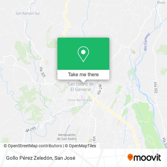 Mapa de Gollo Pérez Zeledón