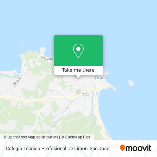Colegio Técnico Profesional De Limón map