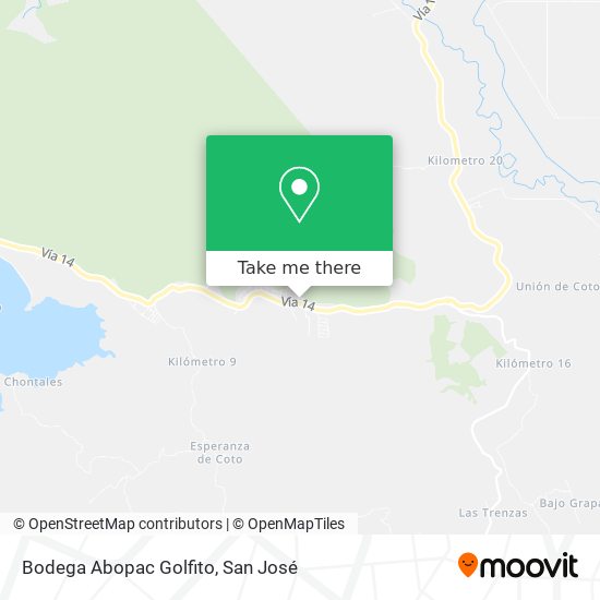 Mapa de Bodega Abopac Golfito
