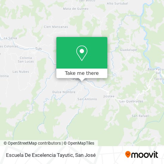 Mapa de Escuela De Excelencia Tayutic