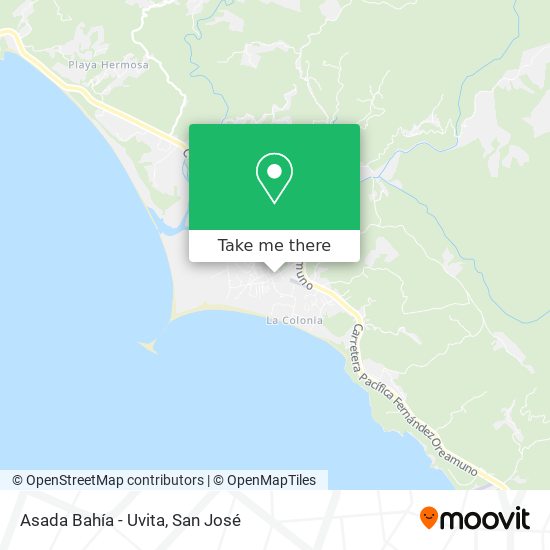 Asada Bahía - Uvita map