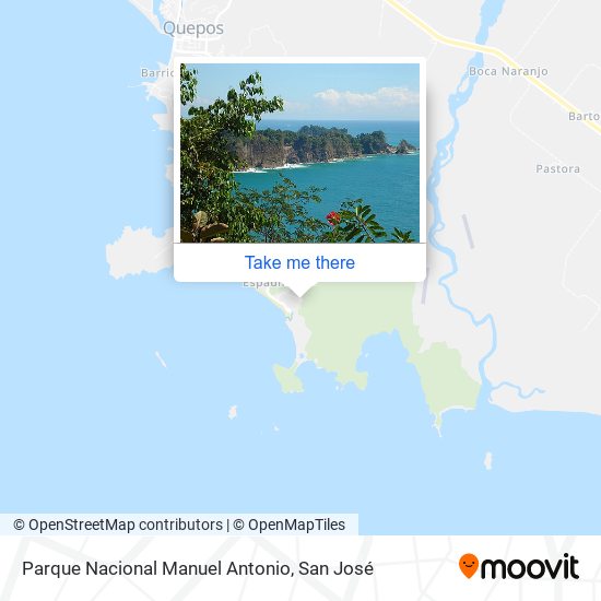 Parque Nacional Manuel Antonio map