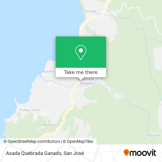 Asada Quebrada Ganado map