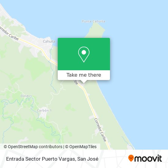 Entrada Sector Puerto Vargas map