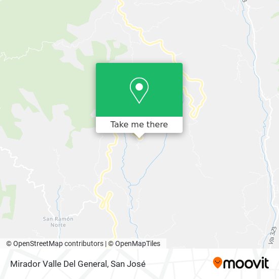Mirador Valle Del General map