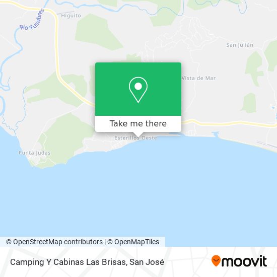 Camping Y Cabinas Las Brisas map