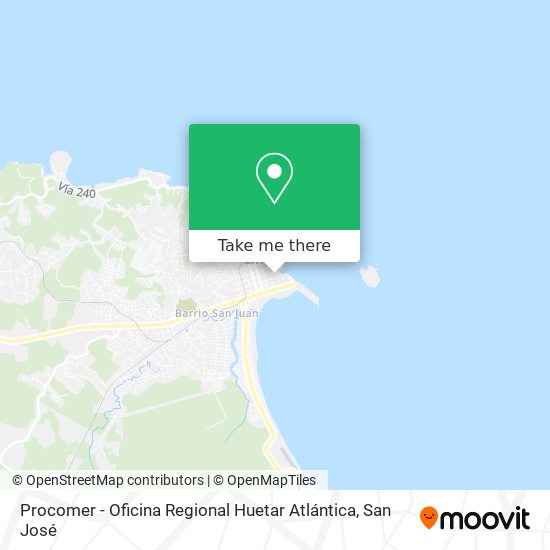 Procomer - Oficina Regional Huetar Atlántica map