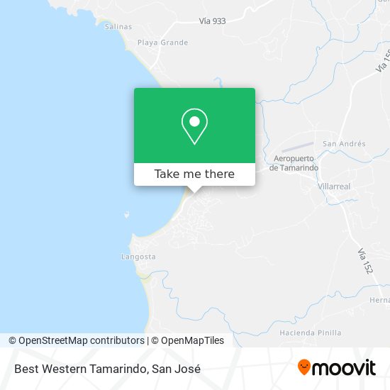 Best Western Tamarindo map