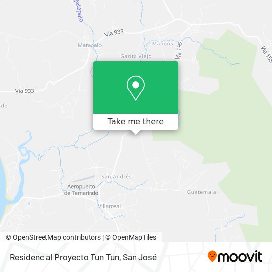 Mapa de Residencial Proyecto Tun Tun
